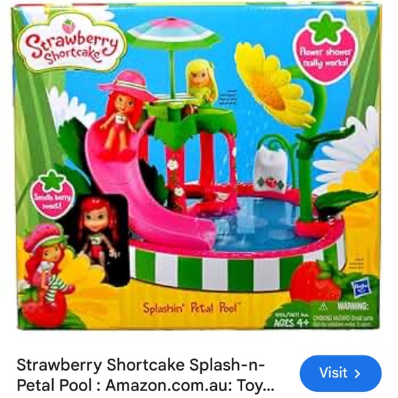Strawberry Shortcake 🍓💦Splashin Petal Pool Playset 2008 - Picture 13 of 14